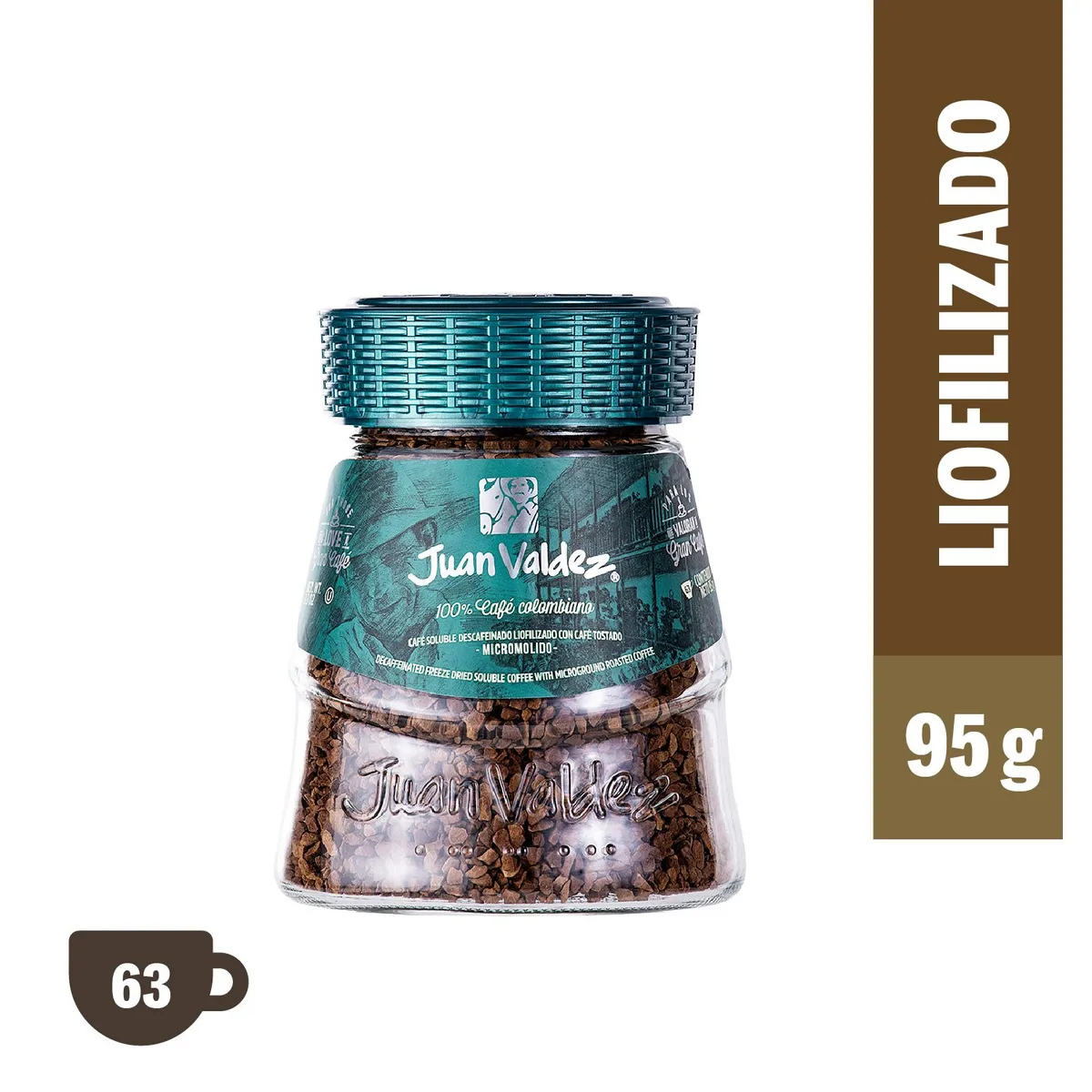 JUAN VALDEZ - Café Soluble Liofilizado Descafeinado 95g