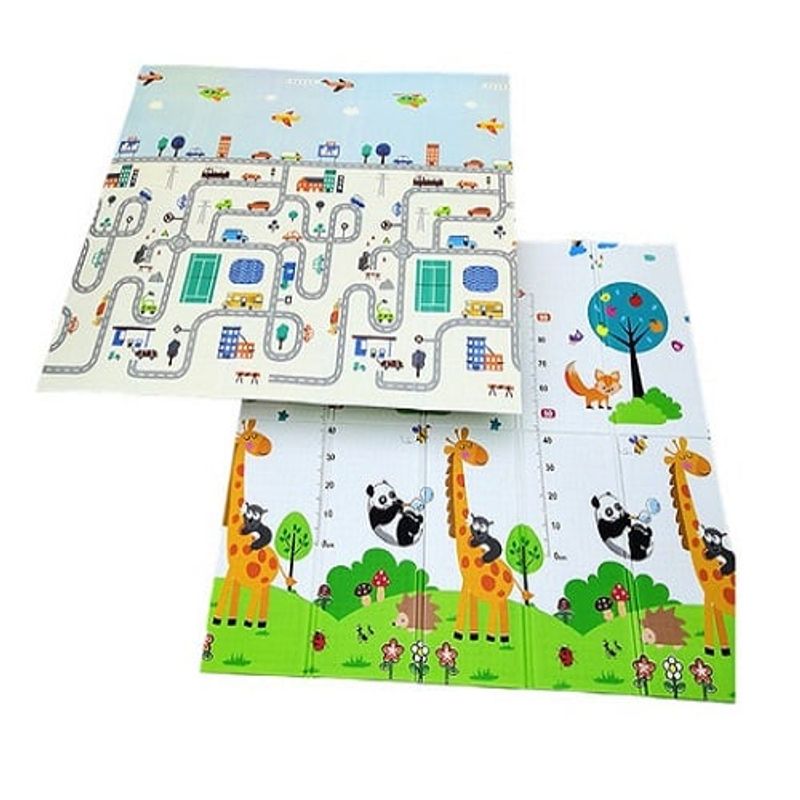 CRUSEC - Alfombra Reversible 2 x 1.8 M Antigolpe Plegable Para Bebés