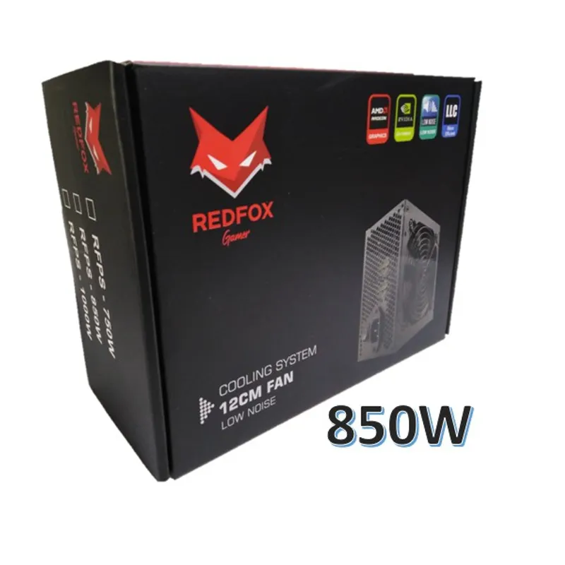 GENERICO - Fuente Poder RedFox  850w Para Gabinetes Atx Sata 3 Molex 2