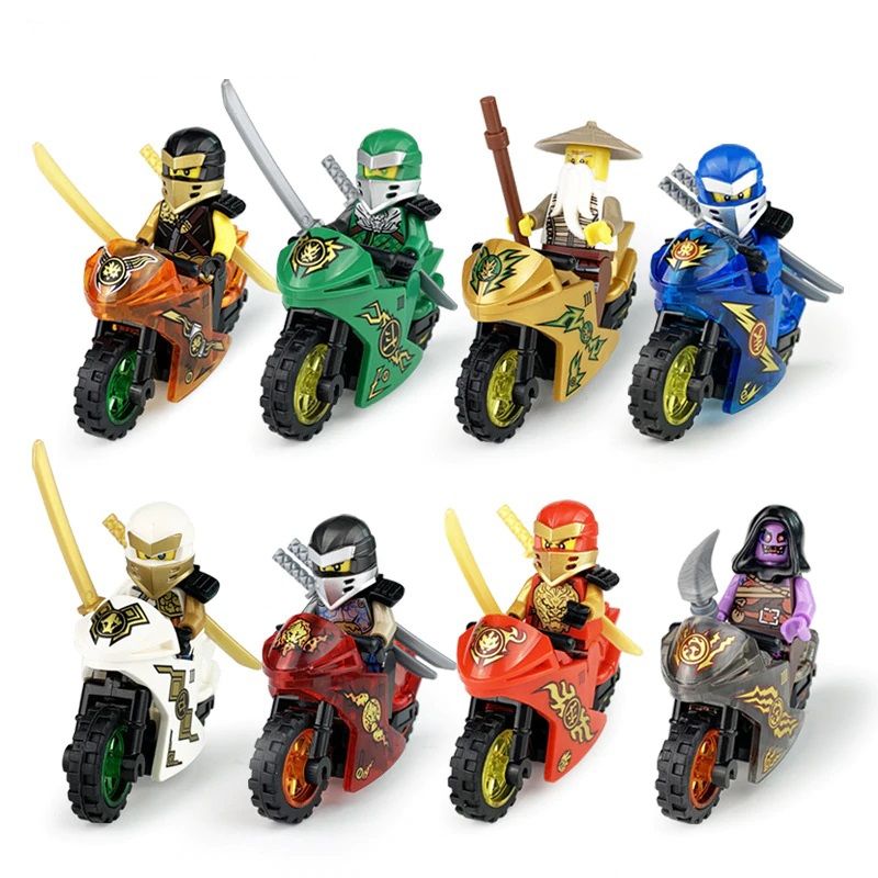 GENERICO - Ninjago Set 8 Motos Legocompatibles Modelo 6