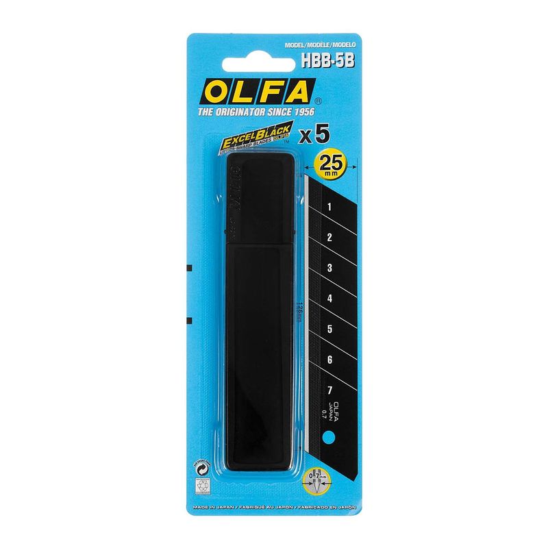 OLFA - Repuesto Negro Extra Filo para Cuchillo Olfa 5uds