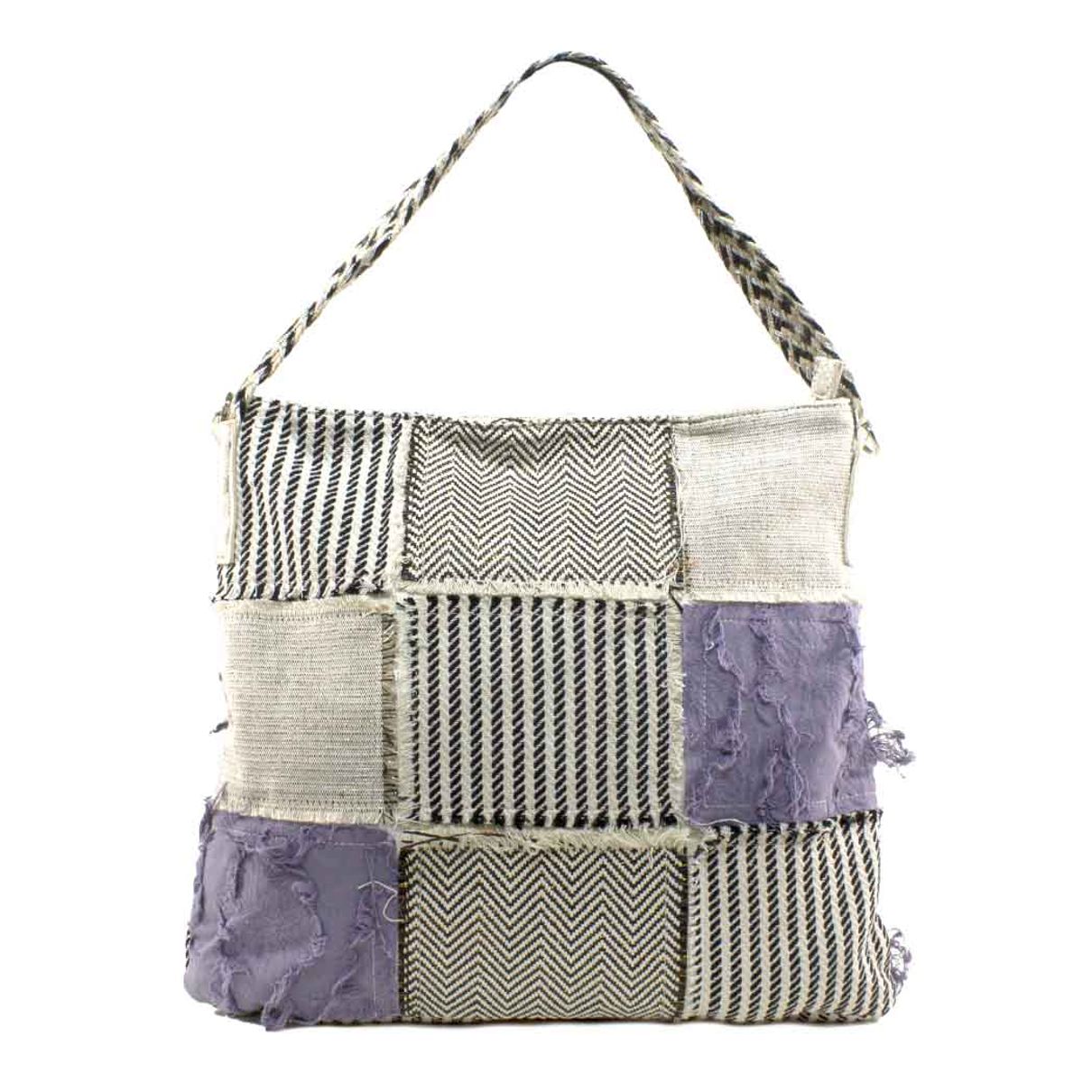 MAILEA - Cartera patch cuadrados para mujer lila