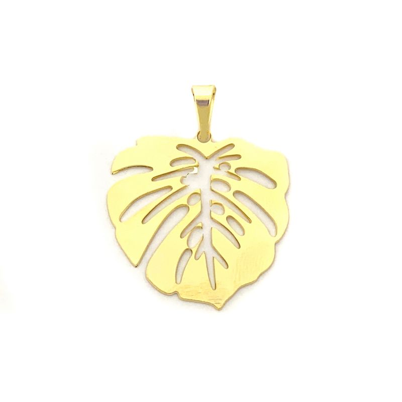 ANDREA COGGIOLA JOYAS - Colgante Filodendro Enchapado Oro 18K