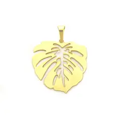ANDREA COGGIOLA JOYAS - Colgante Filodendro Enchapado Oro 18K