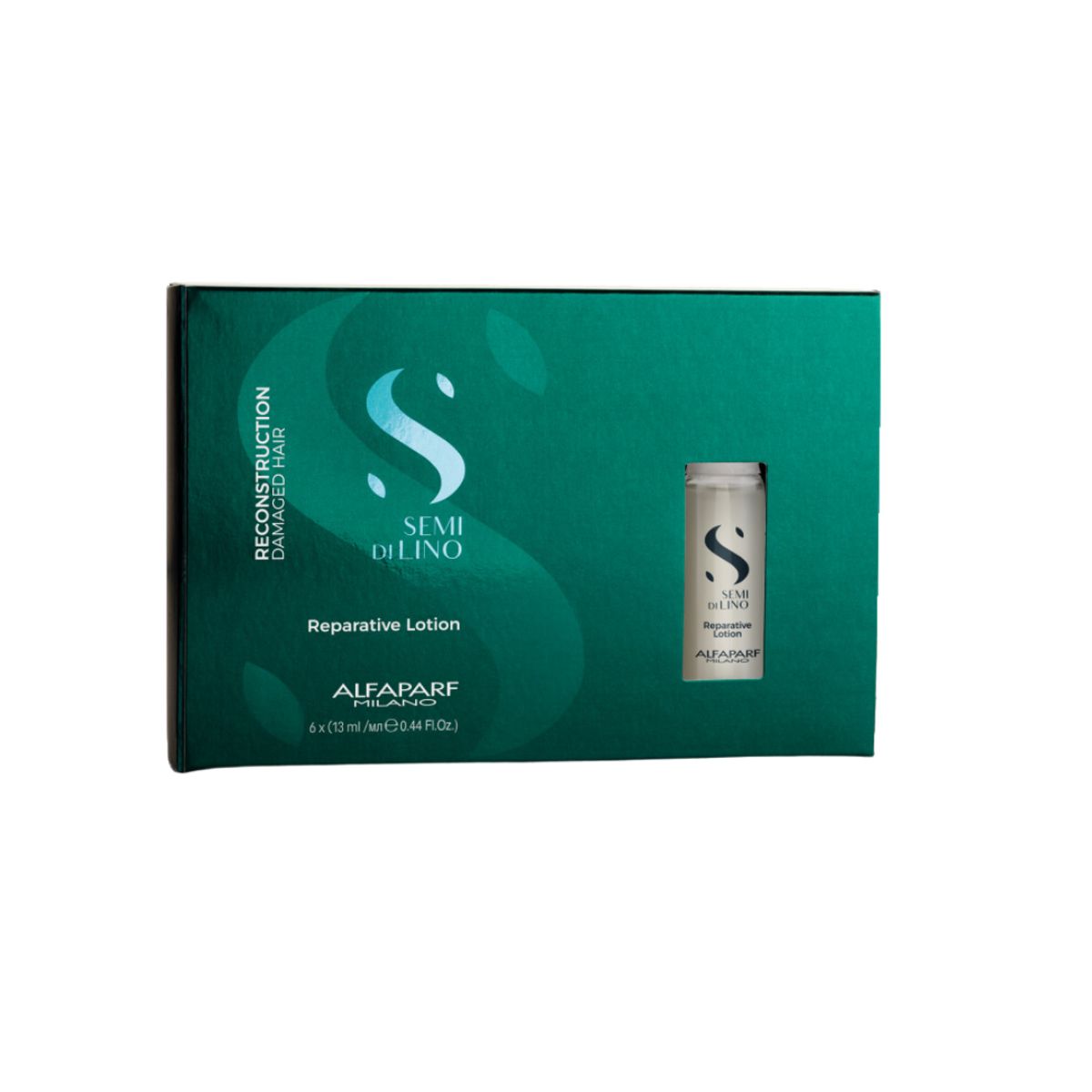 ALFAPARF MILANO - CAJA DE 6 AMPOLLAS REESTRUCTURANTES DE FIBRA CABELLO QUEBRADIZO 13ML