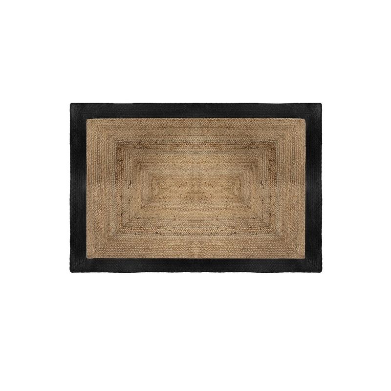 ATMOSPHERA - ALFOMBRA LIVING DE YUTE BORDE NEGRO 120X170CM ATMOSPHERA