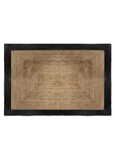 ATMOSPHERA - ALFOMBRA LIVING DE YUTE BORDE NEGRO 120X170CM