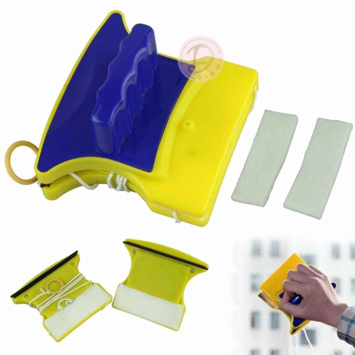 GENERICO - Limpia Vidrios Magnético Para Ventana Hogar