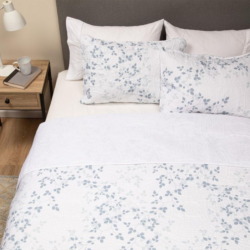 CASATUA - Cubrecama Cobertor Quilt Reversible Estampado King SuperKing