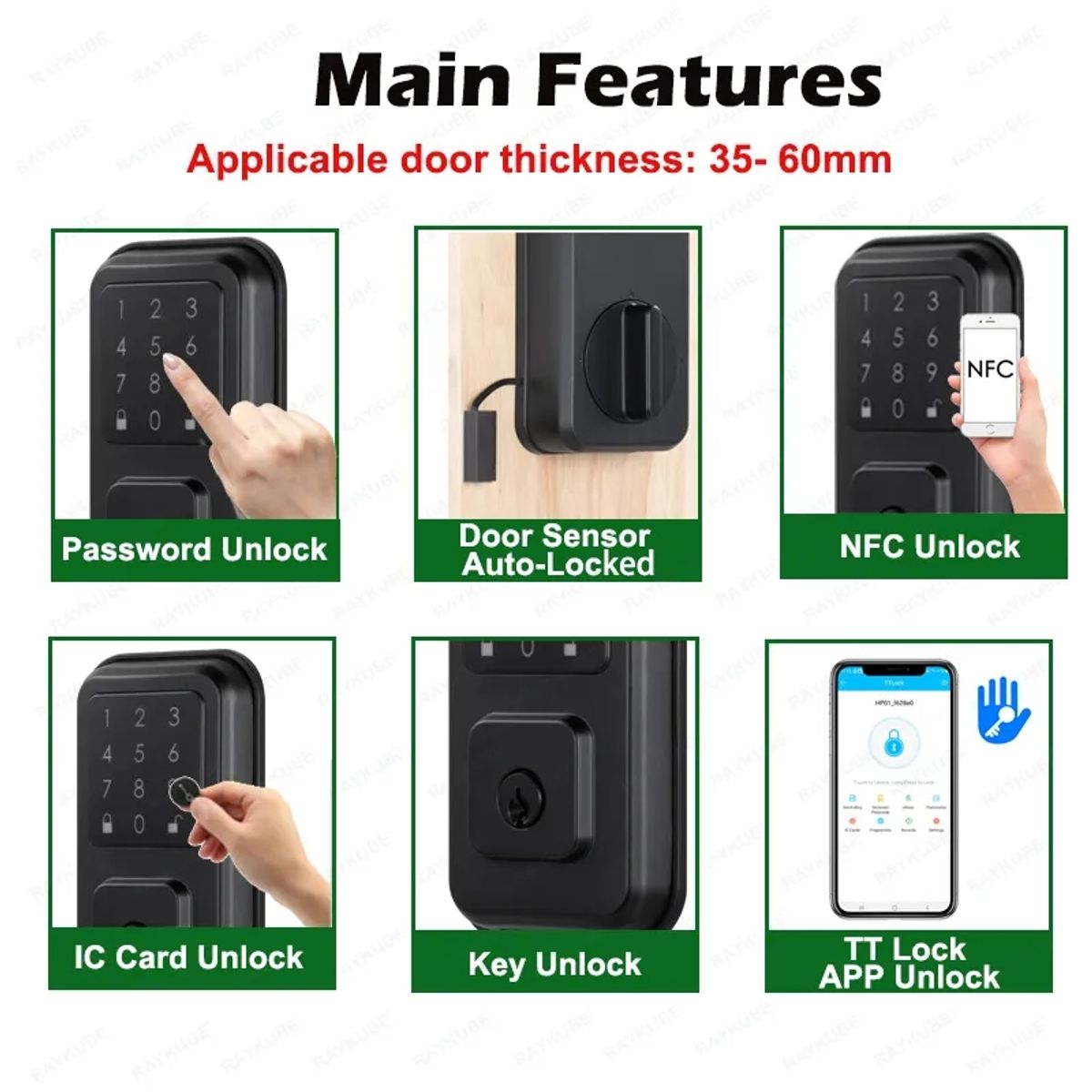 GENERICO - Cerradura Electrónica Inteligente Digital Clave
