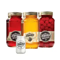 OLE SMOKY - Whiskey Moonshine x3 con Frasco de Regalo