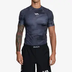 RVCA - Polera Hombre Sport Rashguard M Sf Azul