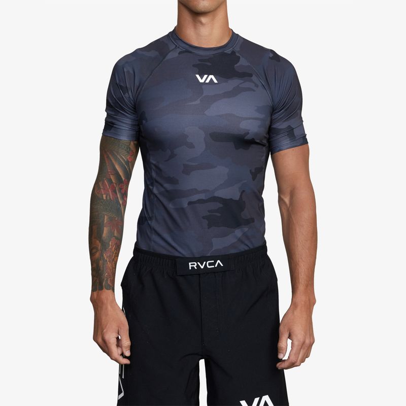 RVCA - Polera Hombre Sport Rashguard M Sf Azul RVCA