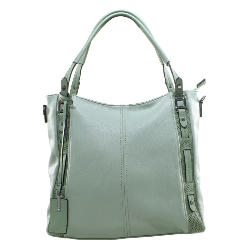 MAILEA - Cartera ecocuero correa frontal para mujer verde