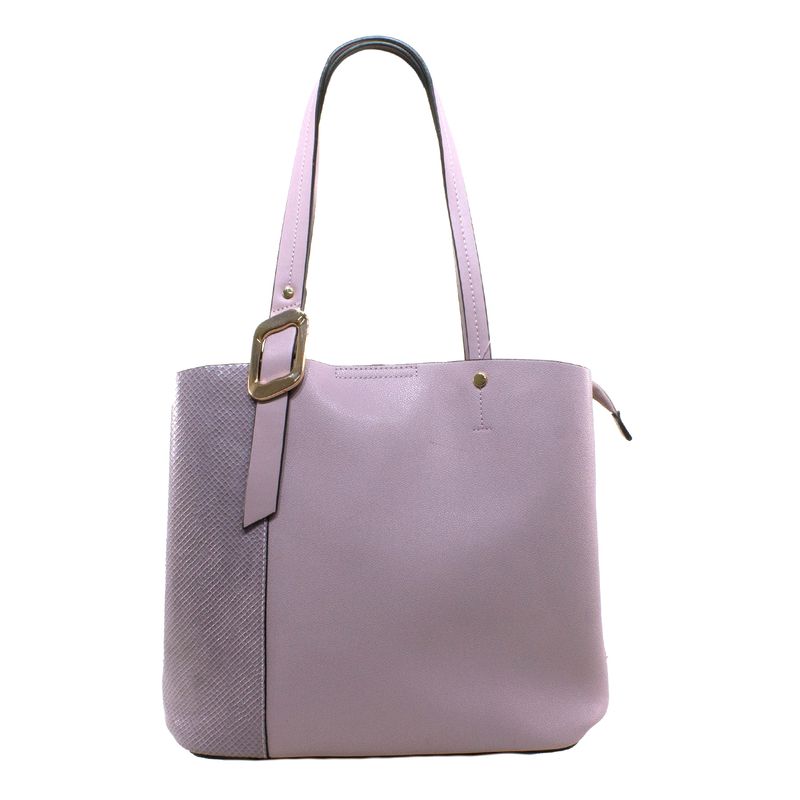 MAILEA - Cartera ecocuero faja piton para mujer lila