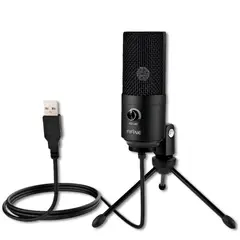 FIFINE - Micrófono Condensador USB Multiplataformas K669BK Pro - Negro