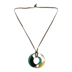 MAILEA - Collar doble argolla mujer acrílico