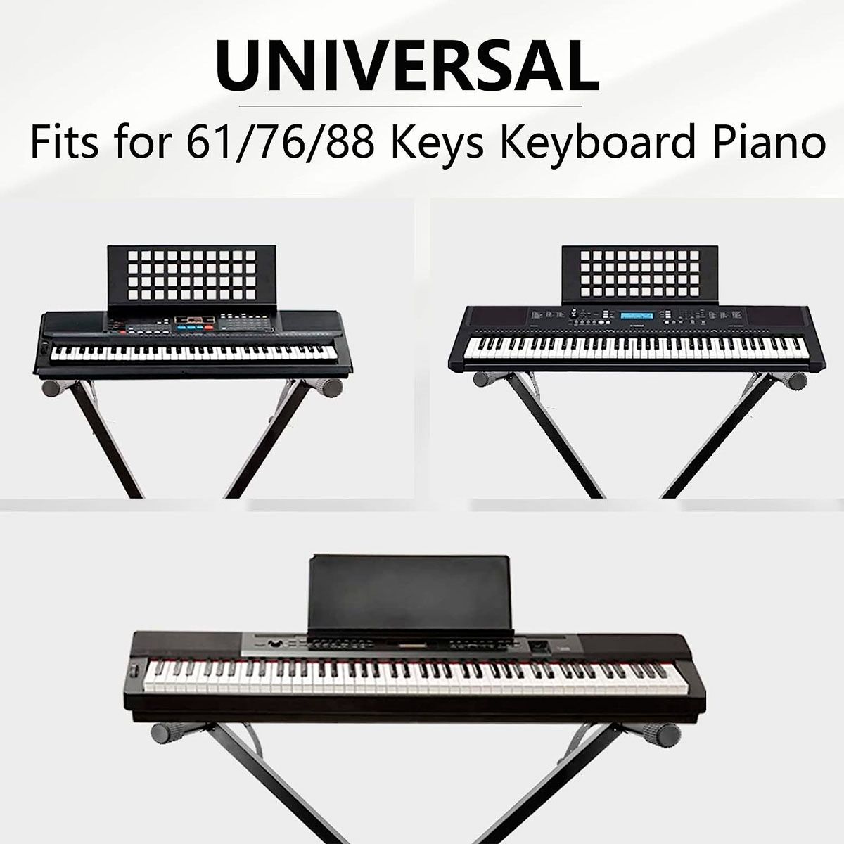 SONNET TECHNOLOGIES - Atril Stand Para Teclados Musicales Simple Sonnet 8433 Negro