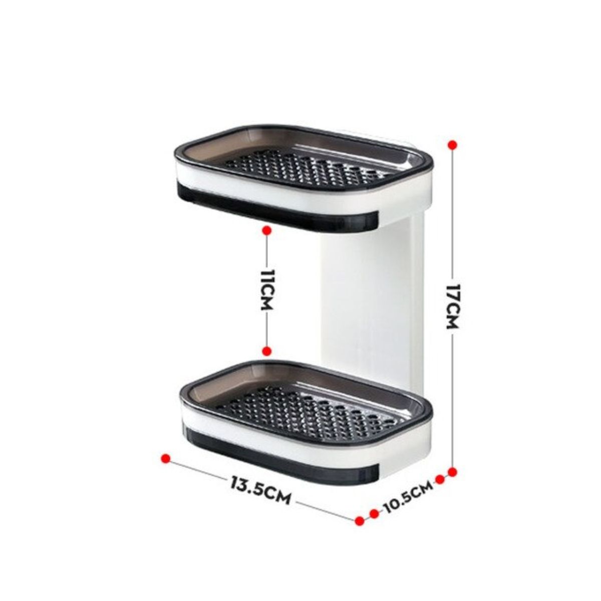 OEM - JABONERA DOBLE AUTOADHESIVA MONTADA EN LA PARED