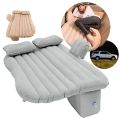 GENERICO - Colchón Inflable Con 2 Almohadas Para Vehículo Color Gris