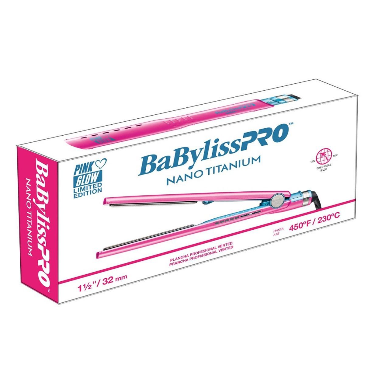 BABYLISS PRO - Plancha BabylissPro Pink Glow 38 mm