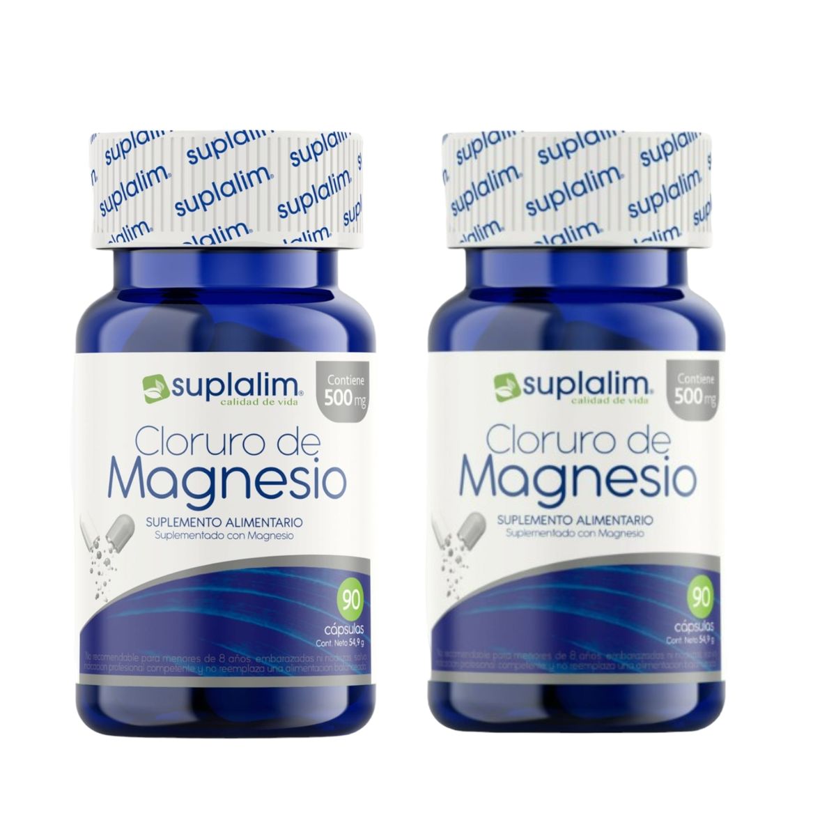 SUPLALIM - PACK CLORURO DE MAGNESIO 180 CÁPSULAS EN TOTAL SUPLALIM