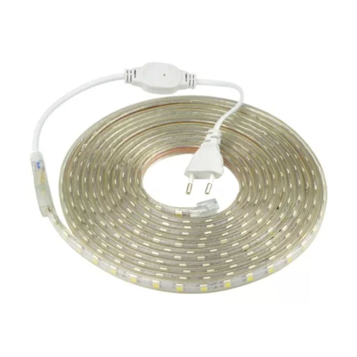 ELECTRICA STORE - CINTA LED CÁLIDA IMPERMEABLE 10 METROS+ CONECTOR A/C 220v
