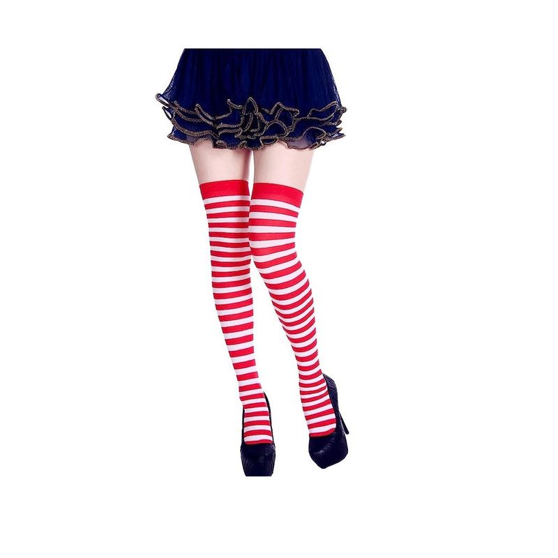 GARSIL - Calcetas Bucaneras Tipo Panty Elasticada Para Mujer - Diseño Rayas