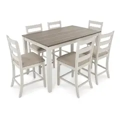 ASHLEY - Juego comedor alto Skempton (set 7 piezas)