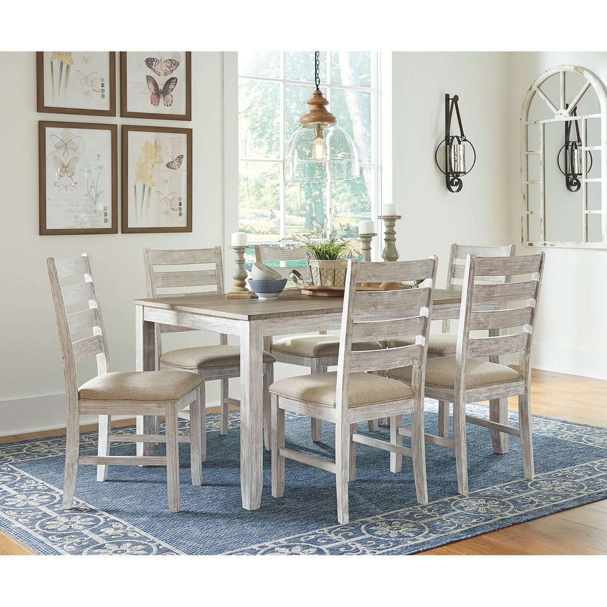 ASHLEY - Juego comedor Skempton (set 7 piezas)