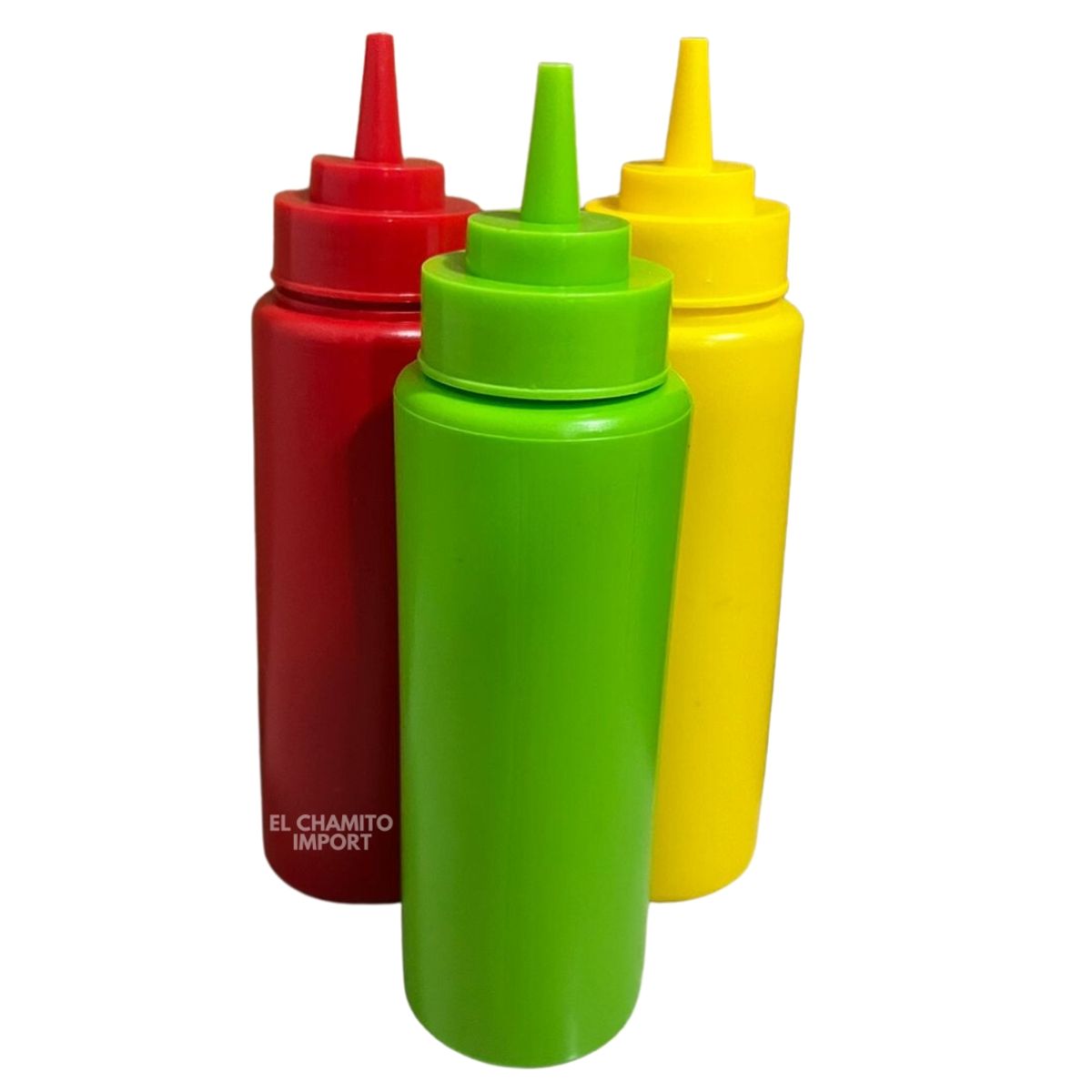 GENERICO - Dispensador De Salsas Condimentos Botella Plastico Pack De 3