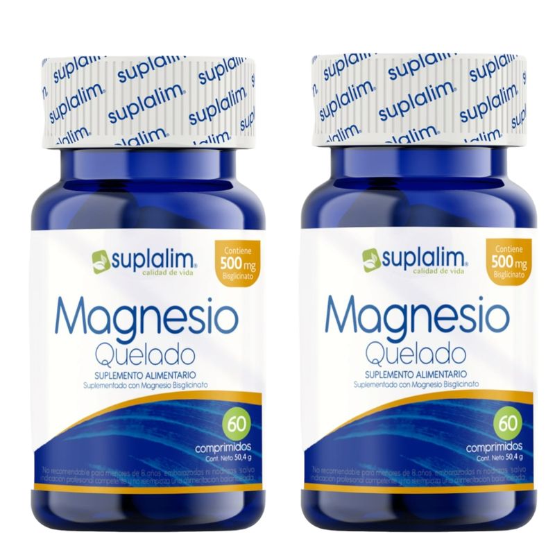SUPLALIM - PACK MAGNESIO QUELADO 120 COMPRIMIDOS EN TOTAL  SUPLALIM