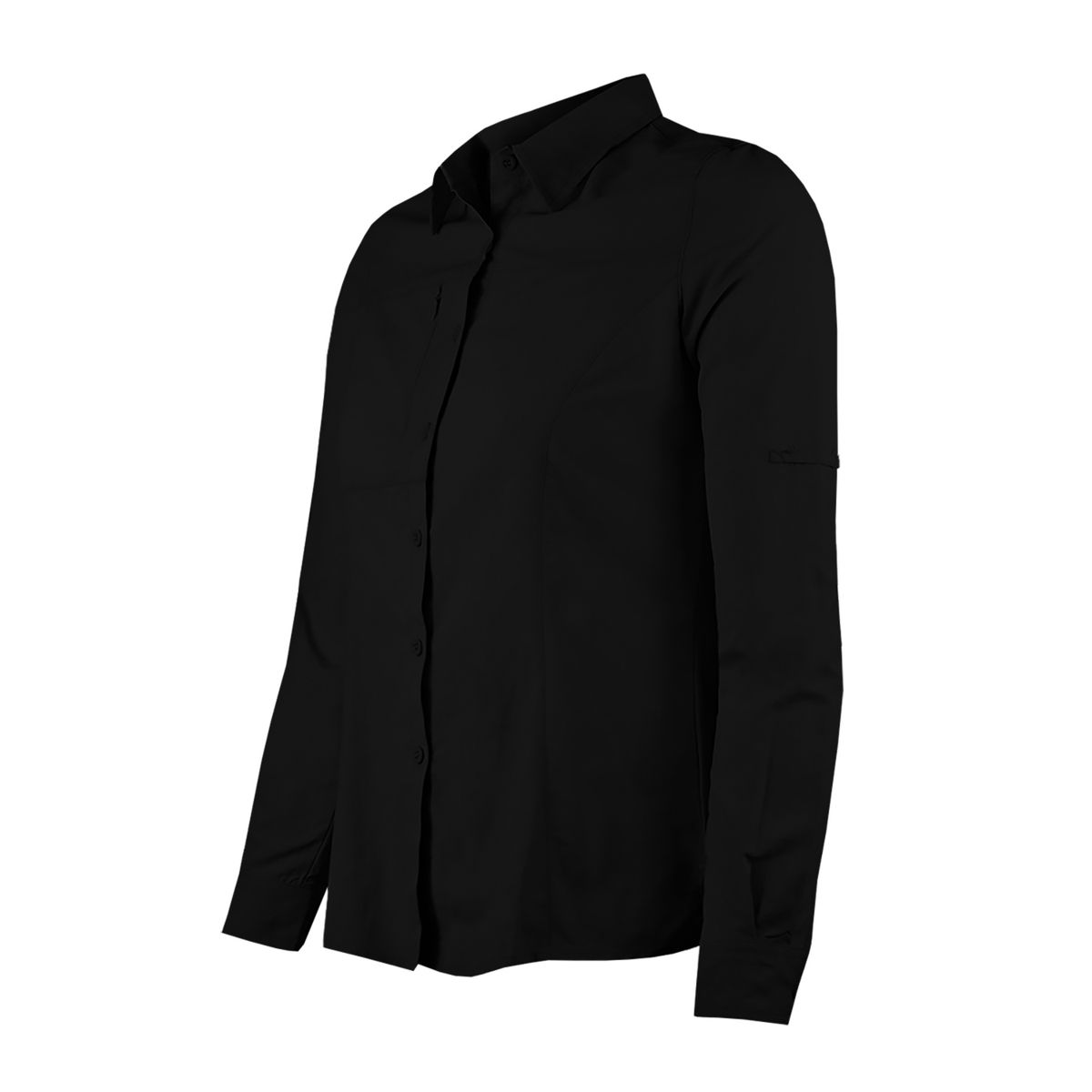 ANDESLAND OUTDOOR APPAREL - Blusa Trekking Ripstop Manga Larga UPF50 Fénec Negro Mujer