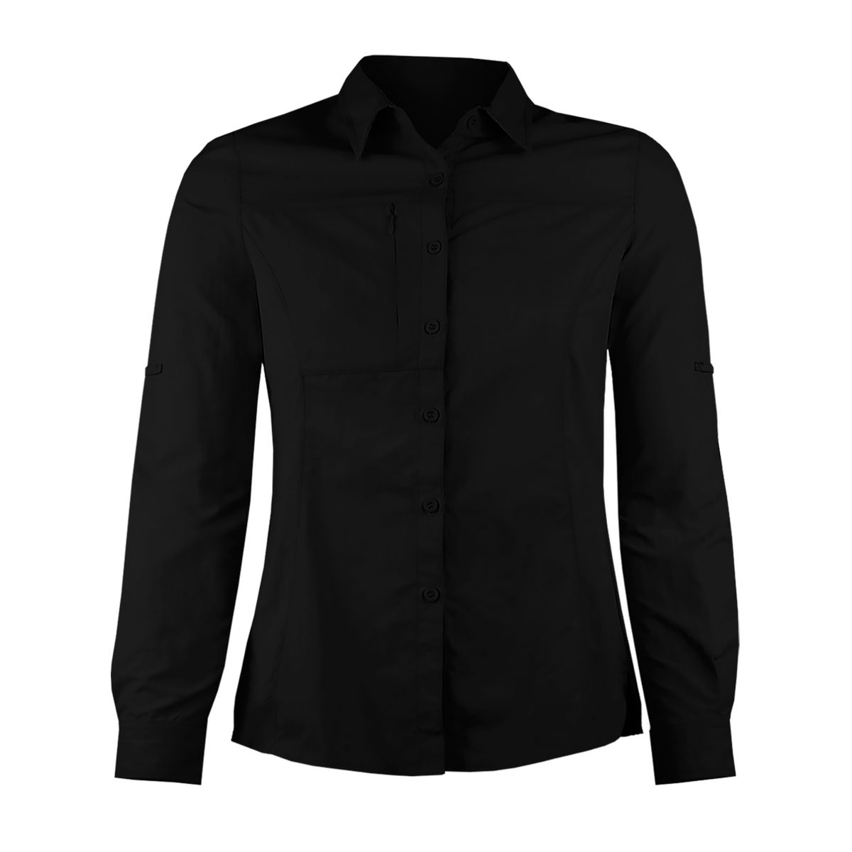 ANDESLAND OUTDOOR APPAREL - Blusa Trekking Ripstop Manga Larga UPF50 Fénec Negro Mujer
