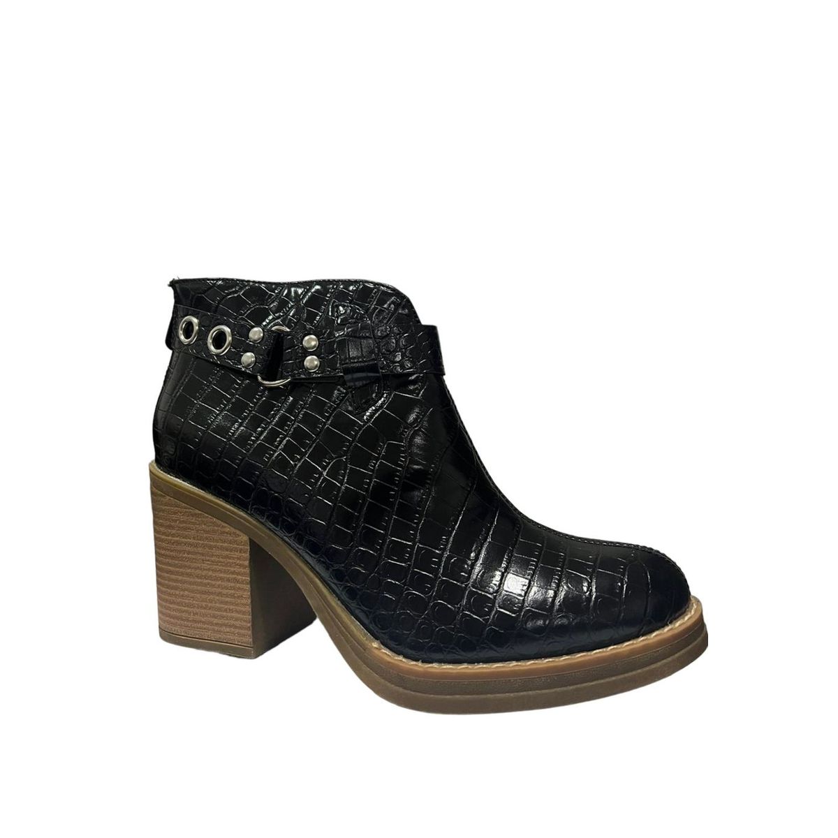 DINASTELLA - Botin Negro croco Correa