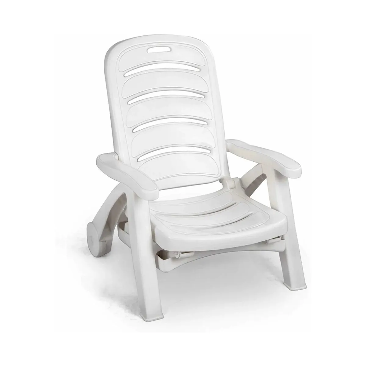 GENERICO - Reposera blanca plegable 2 unidades Bighouse