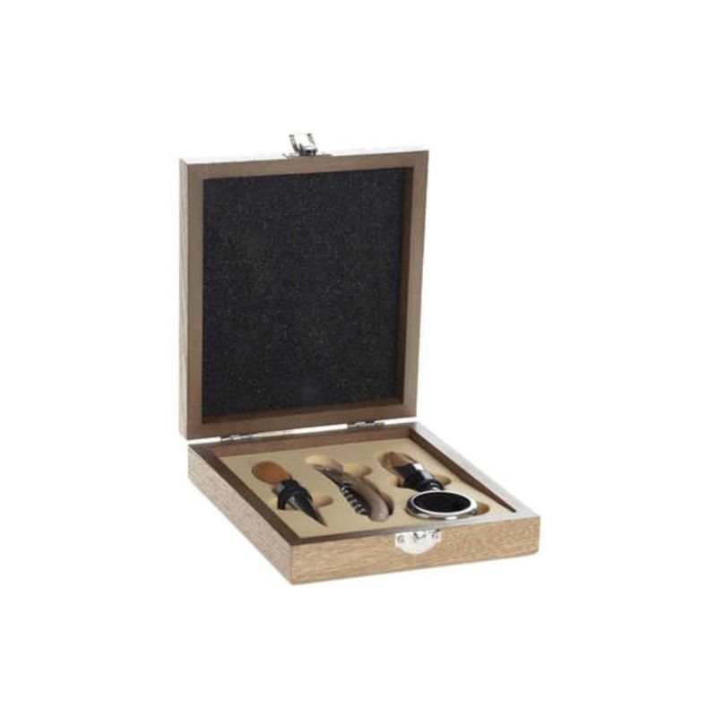 SECRET DE GOURMET - KIT DE VINO 4 PIEZAS CON CAJA SECRET DE GOURMET
