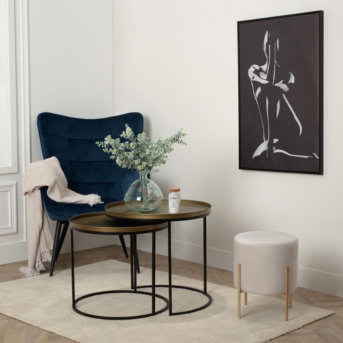 ATMOSPHERA - MESA DE CENTRO DOBLE BASILE METAL ATMOSPHERA