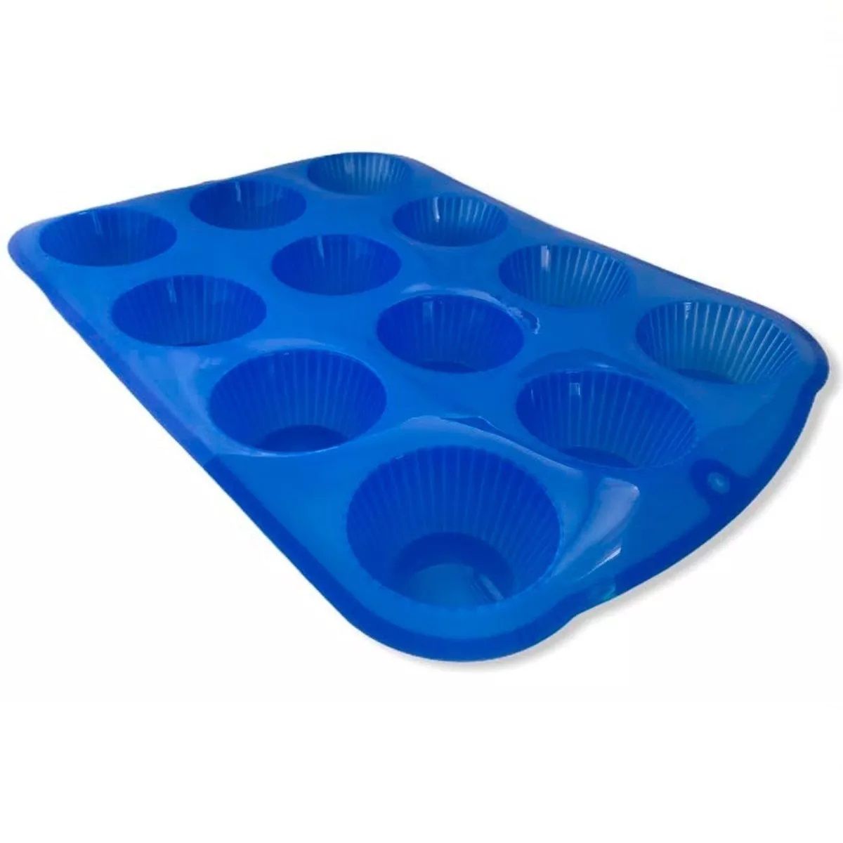 GENERICO - Molde Silicona Cupcake Economicos Muffin 12 Und queque..