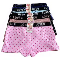 EVERSO - Pack 6 Calzones Pantaletas Algodón De Mujer Lola Cintura Grueso.