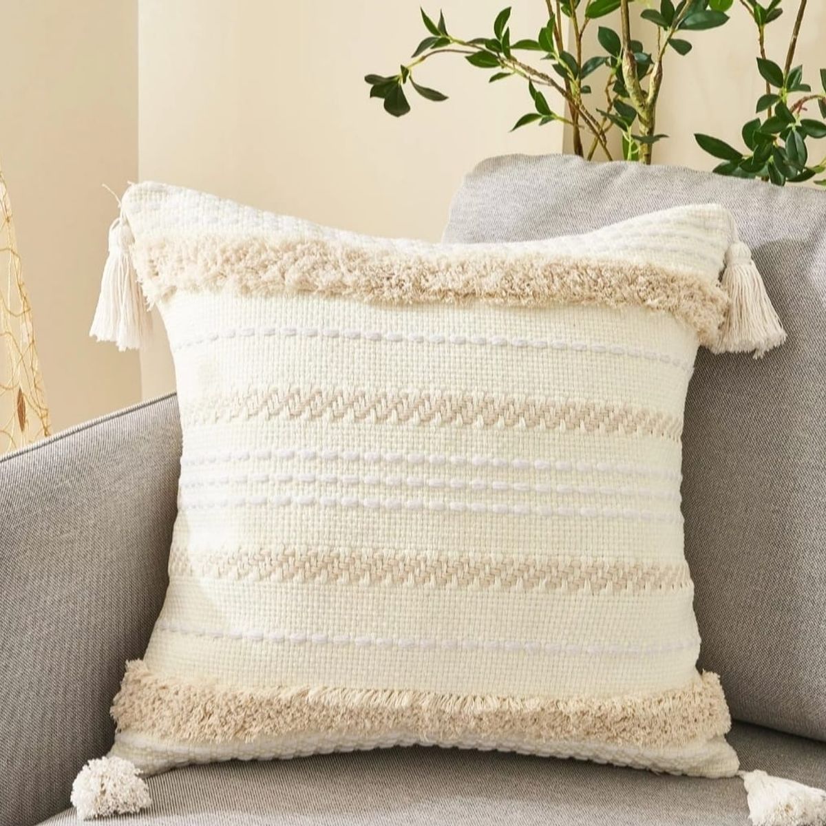 GENERICO - Piecera boho más dos fundas ideales para dos plazas y King