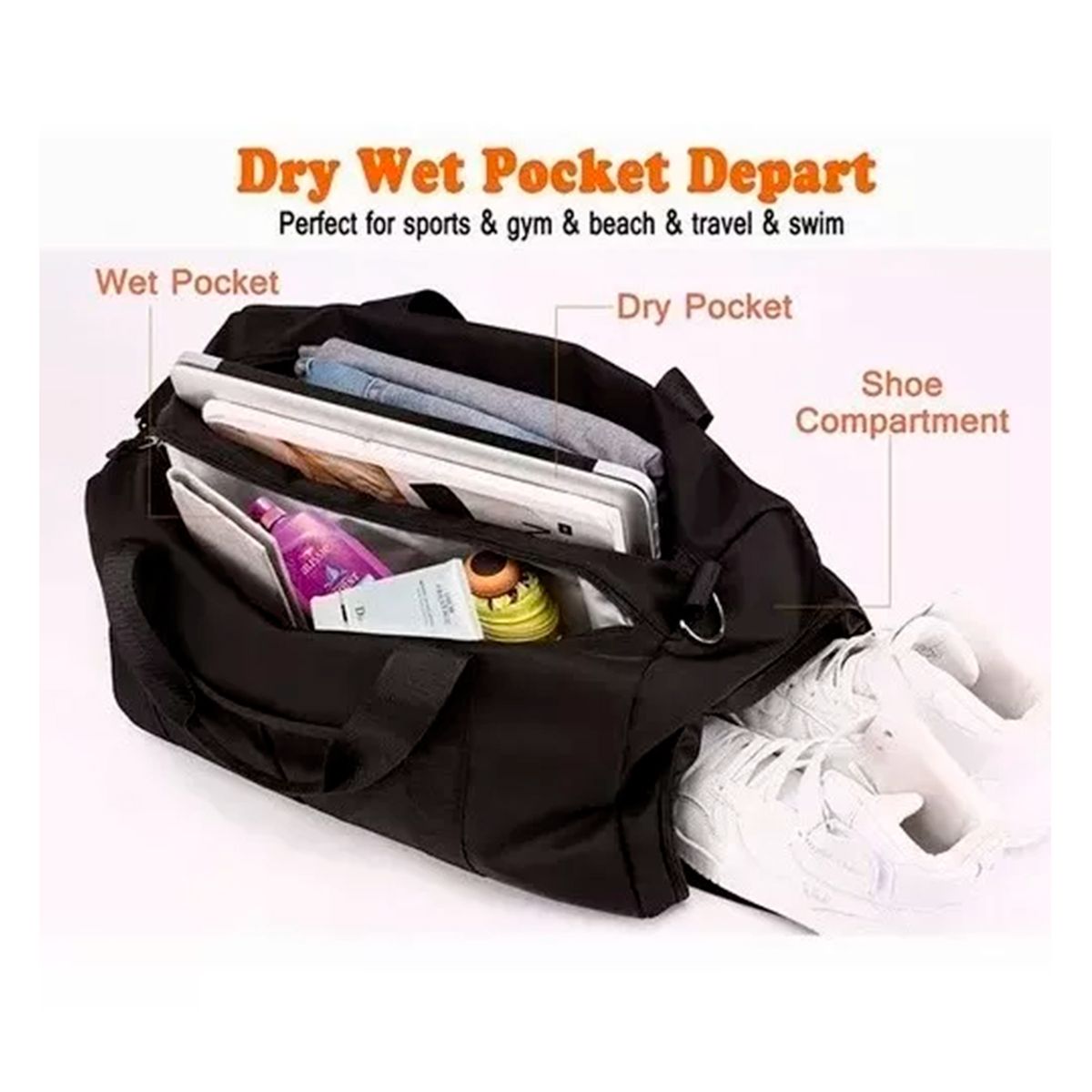 GENERICO - Bolso Deportivo Para Viaje Impermeable
