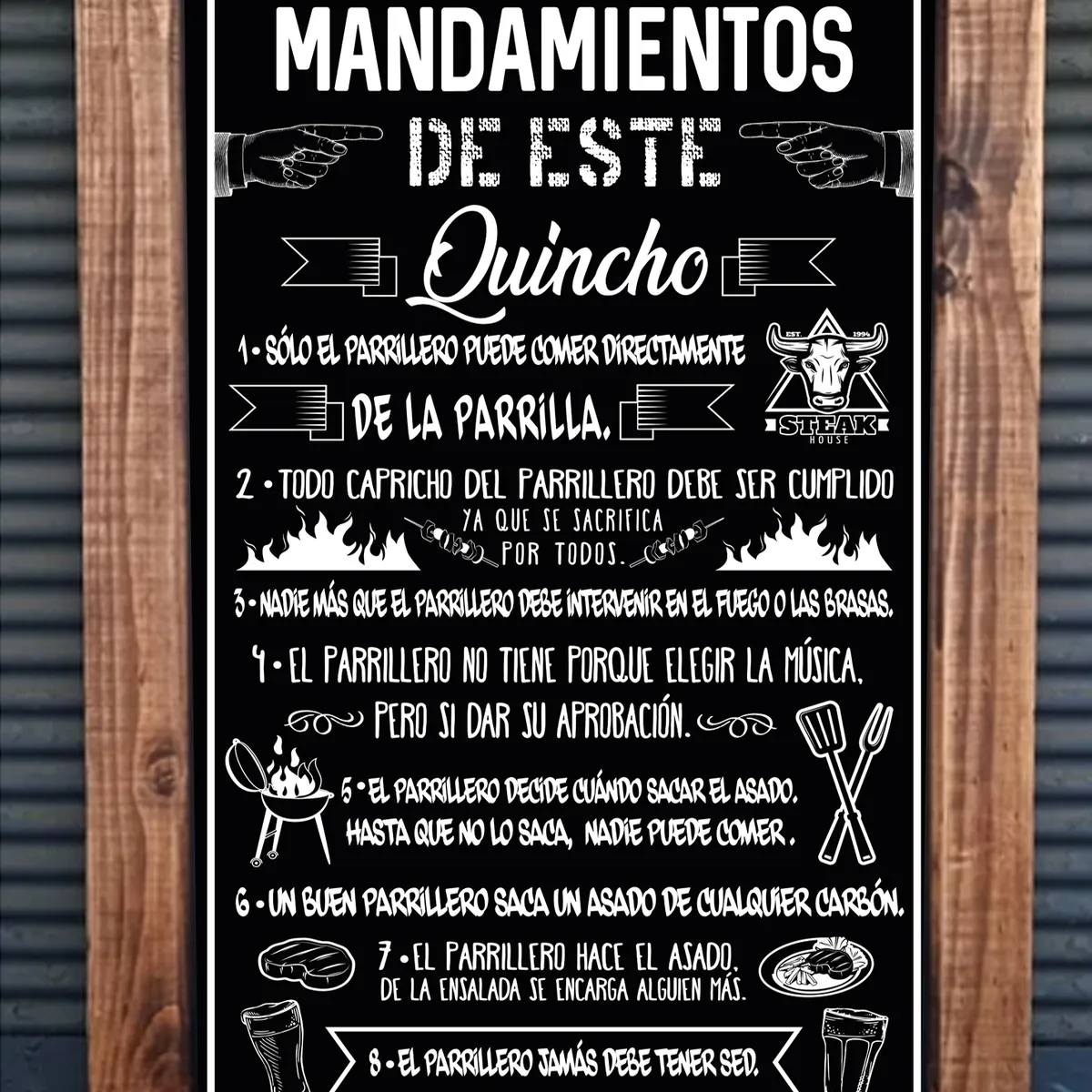 GENERICO - Los Mandamientos del quincho