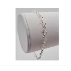 GENERICO - Pulsera Mujer Corazones Unidos Plata Italiana 925