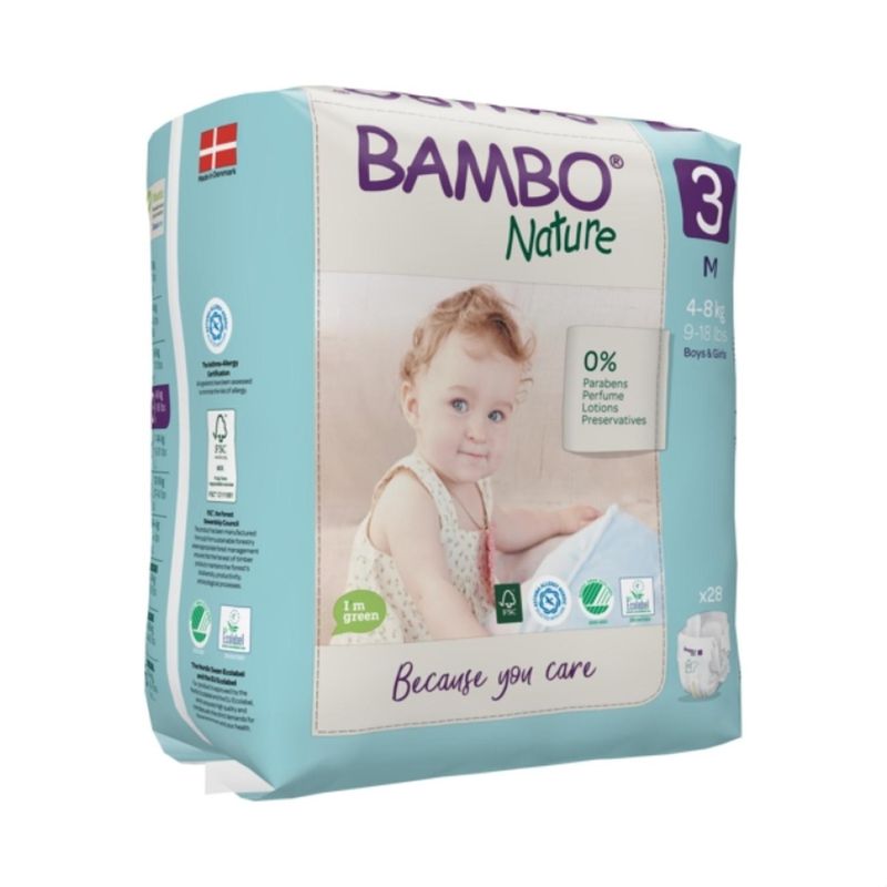 BAMBO NATURE - Pañales Ecologicos Talla M (28un) - Bambo Nature