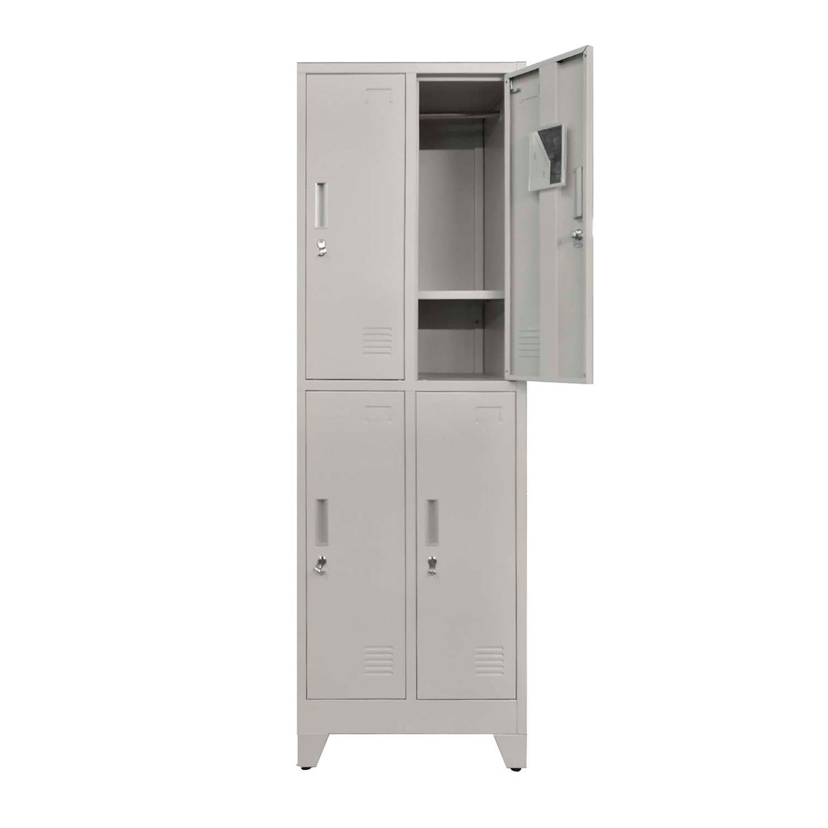 MOBITAT - Locker 4 puertas 2 cuerpos con Porta Candado Equimet