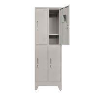 Locker 4 puertas 2 cuerpos con Porta Candado Equimet