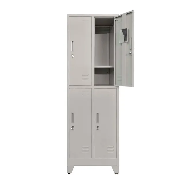 MOBITAT - Locker 4 puertas 2 cuerpos con Porta Candado Equimet