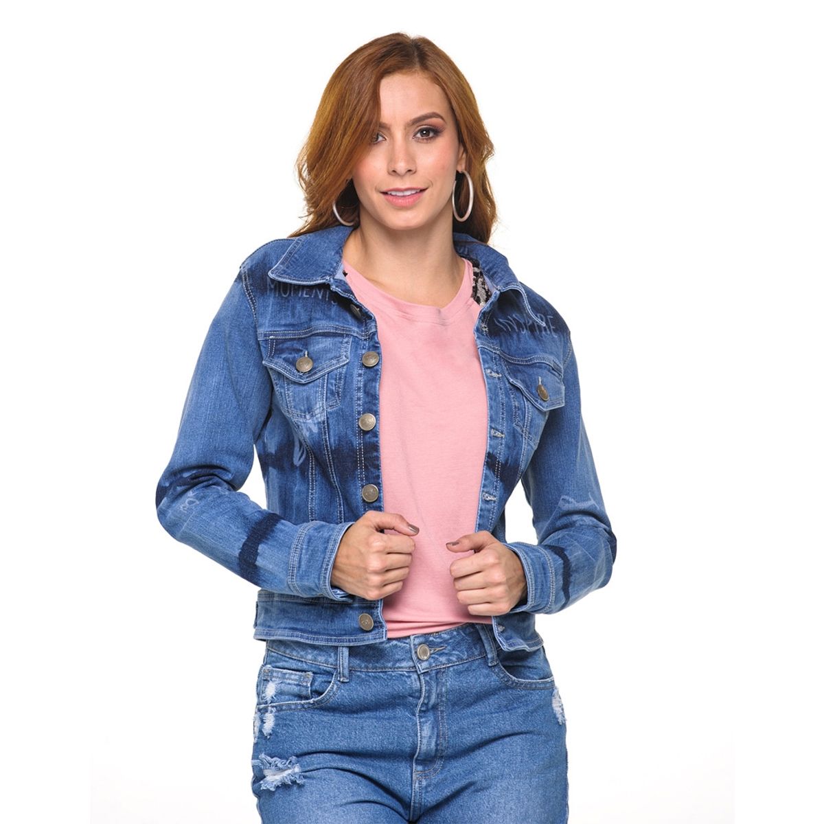 .MUJERON - Chaqueta De Jeans Para Mujer  T6834 Mujeron