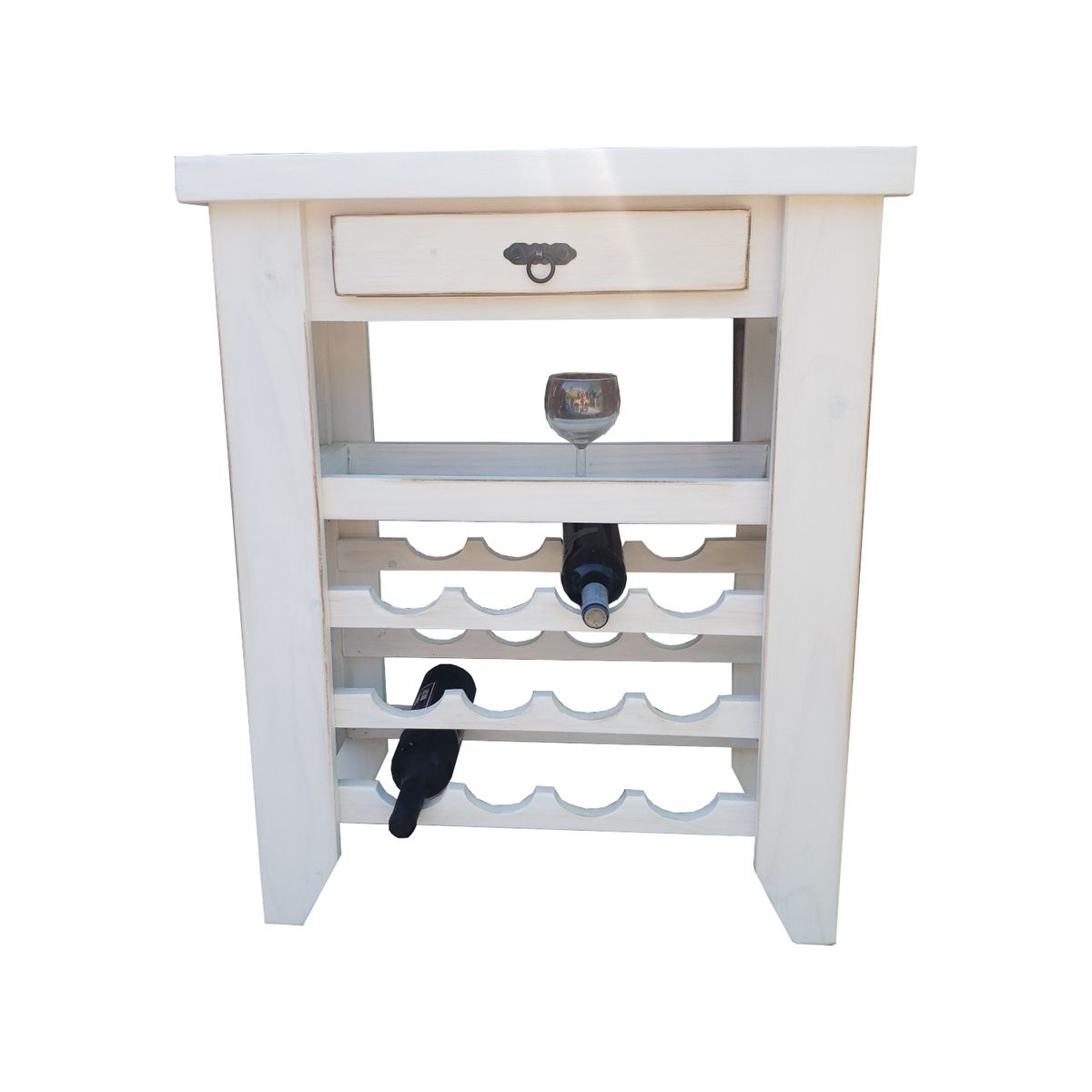MARFELD MUEBLES - Mesa cava 12 botellas blanca